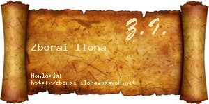 Zborai Ilona névjegykártya