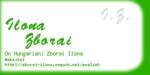 ilona zborai business card